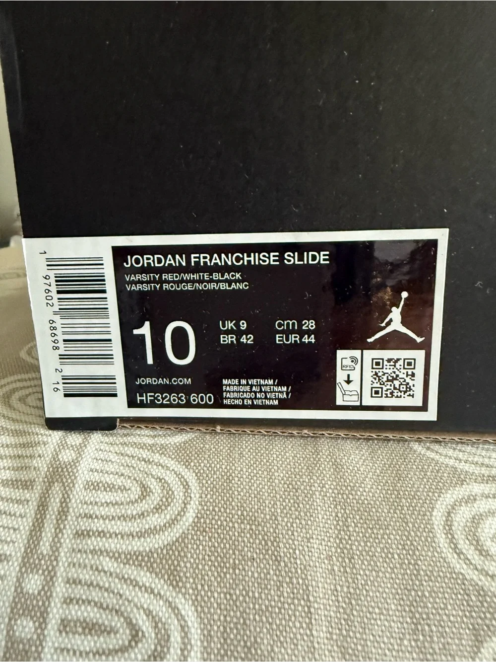 Jordan Men’s Red and Black Slide Sandals - Picture 5 of 6